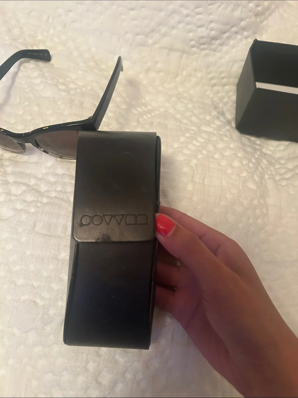 Oliver Peoples Black and Tortoiseshell Cat-Eye Sunglasses